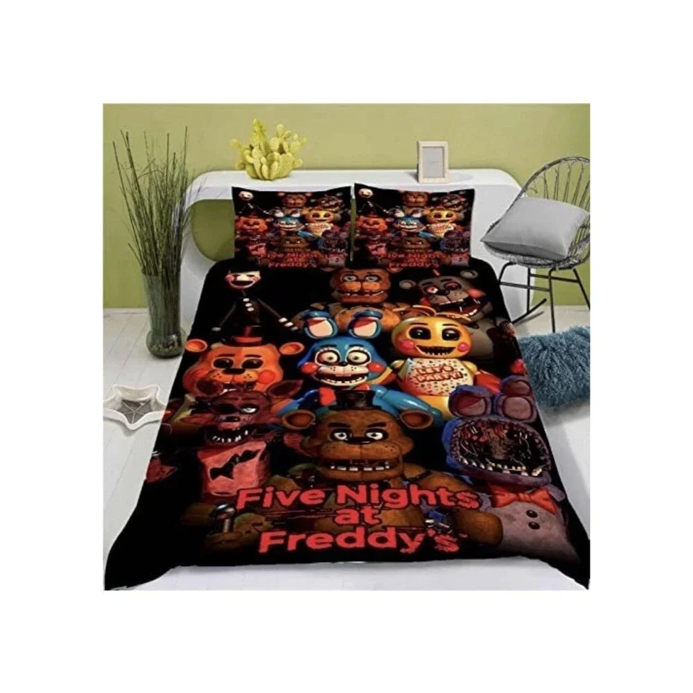 Five Nights at Freddy's Anime Double Full Duvet Kids Child Bedding Set 3D Print